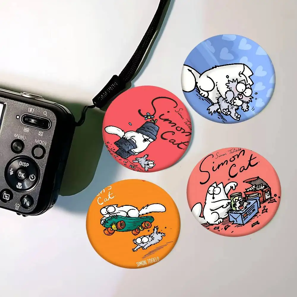 Simons Katze Abzeichen Kreative Weißblech Soft Button Pins Tier Icon Brosche Revers Rucksack Abzeichen Zubehör Pin S