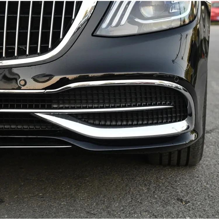 Front bumper chrome trim For Mercedes Benz S Class W222 2018-2020