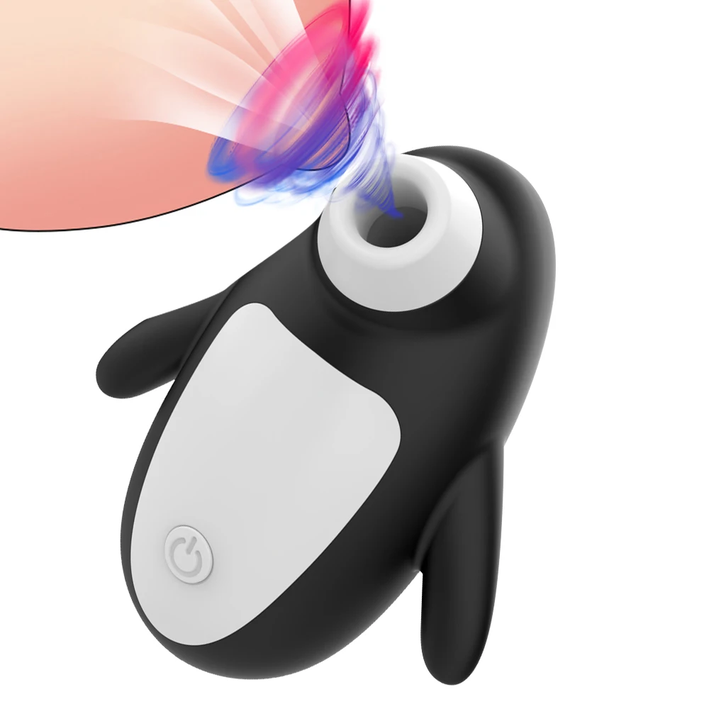 Nipple Massager Sucking Vibrator Penguin Breast Suction Device Women's Masturbator Vibrating Breast Massager Adult Sex Toy