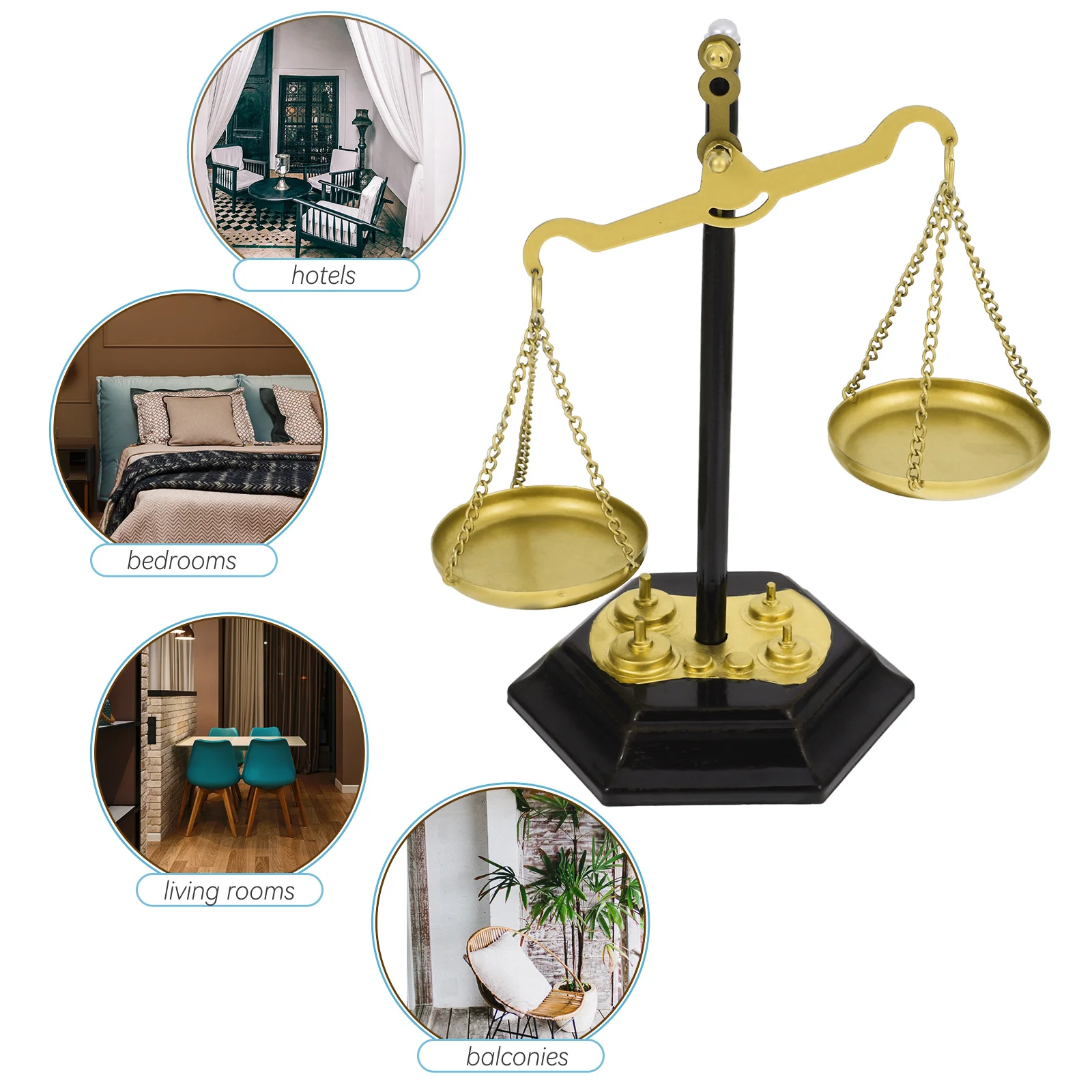 

Decorative Metal Balance Scale Ornament Libra Inspired Tabletop Decor for Living Room Bedroom Office Sophisticated Statement