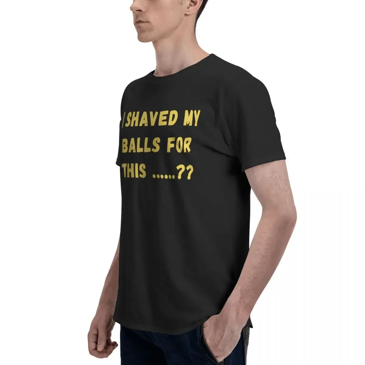 I Shaved My Balls for This Oversized T Shirt Funny Jokes Pun Humor Pops Graphic T-Shirts for Men Women Man Tee Short Sleeve Tops