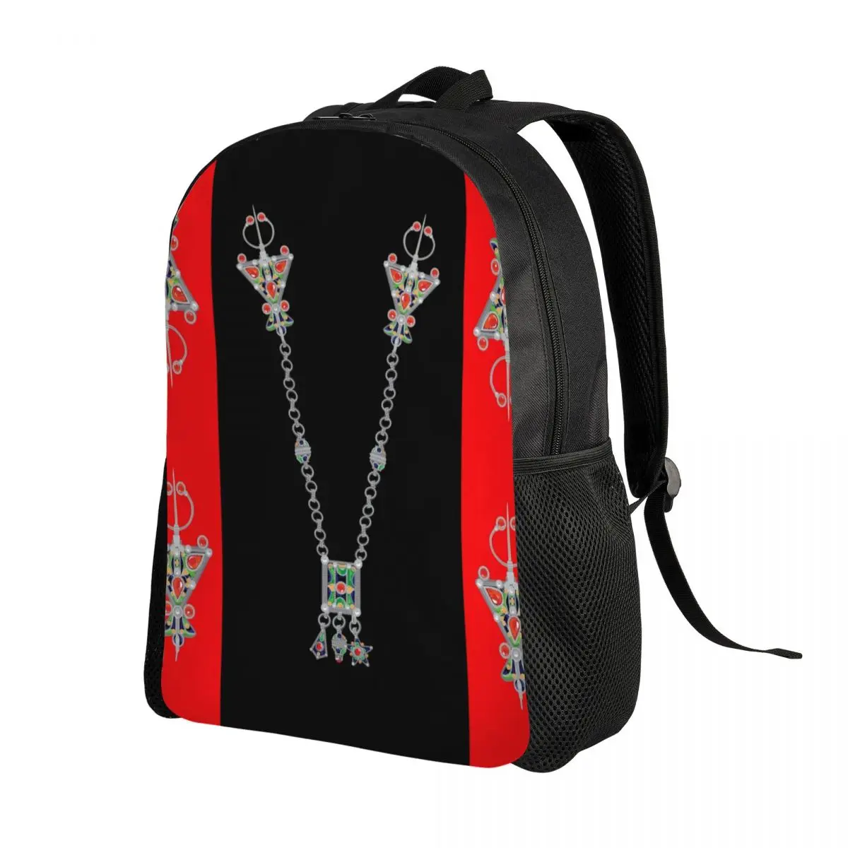 Kabyle Jewelry Travel Backpack Women Men School Computer Bookbag Amazigh Carpet Berber College Student Daypack Bags