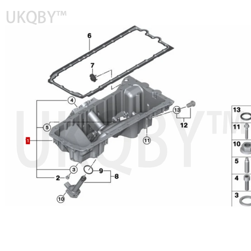 11137560308 Oil pan X5 X6 E70 E71 3.0si 35iX