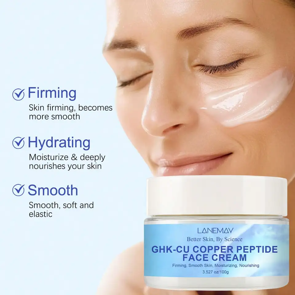 GHK-Cu Copper Peptide Cream | Intense Moisture & 72H Hydration Lock | Firms, Smooths & Strengthens Skin Barrier, Reveals Plumper