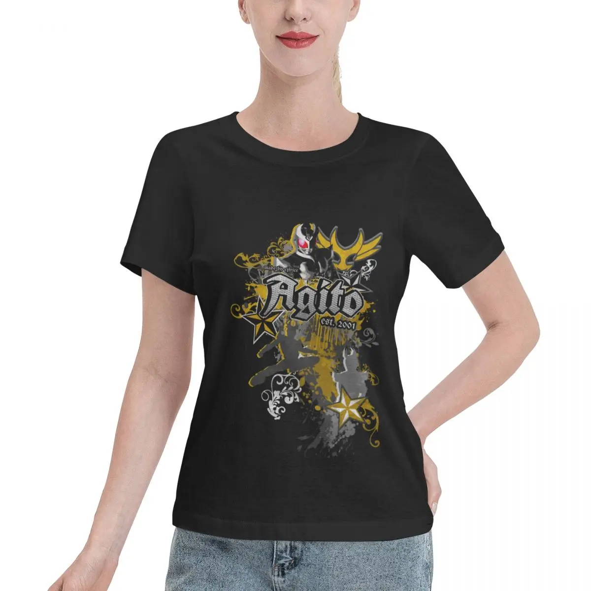 Value Pack Kamen Rider Agito Street Style Design Women's T-shirt Hip Hop Sport Casual Top