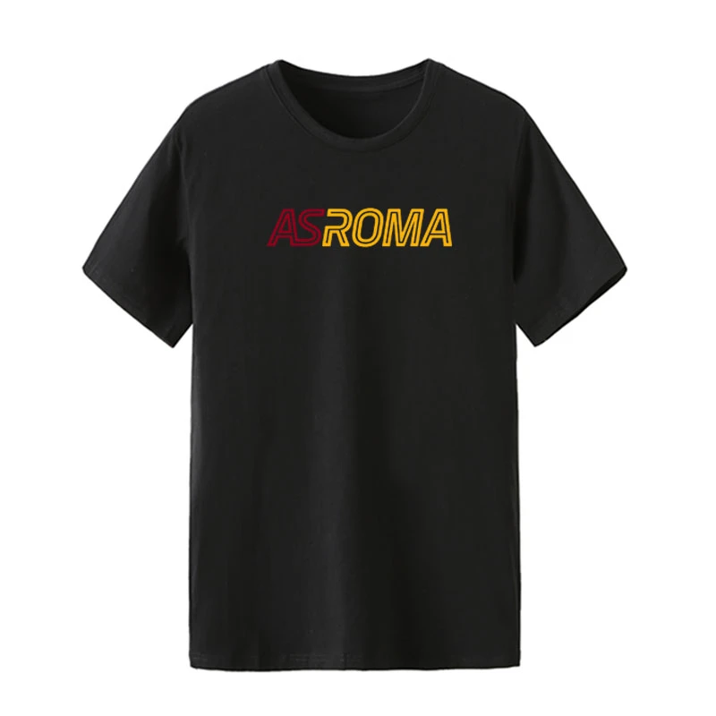 2025 Munio Roma Same T-shirt Asroma Cotton Men's and Women's T-shirts Loose Letters Summer Football High Quality Tee