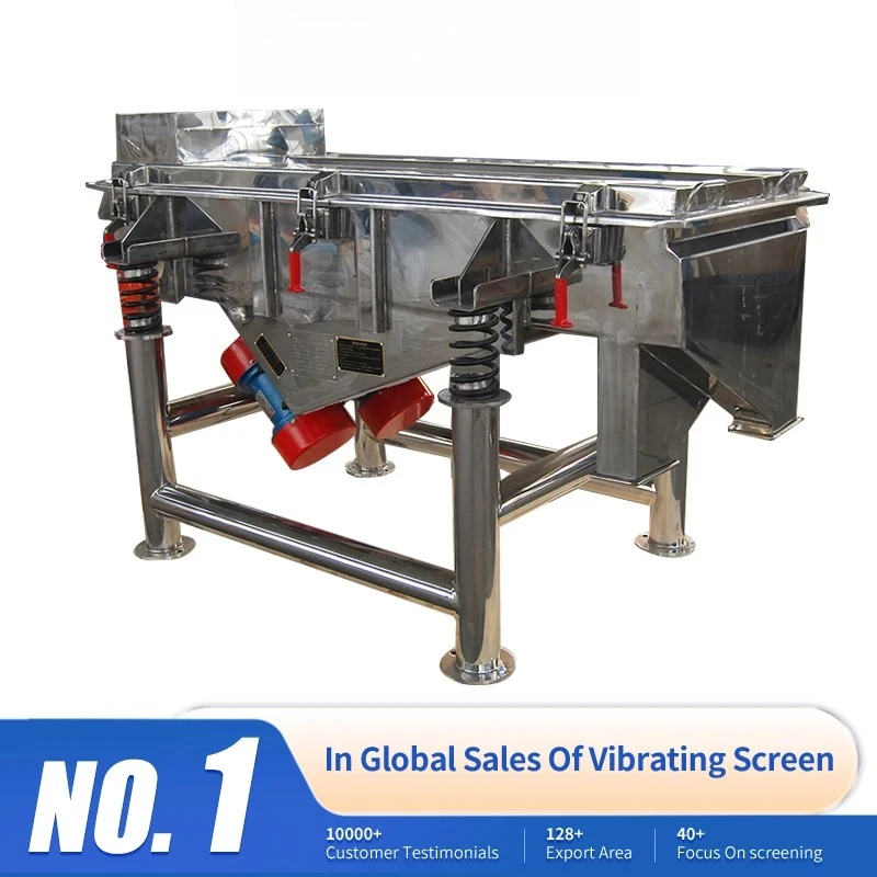 Industrial Sifters Vibrating Screen Sieve Grading Powder Sieving Particle Vibrator Screening Linear Vibration Separator Machine