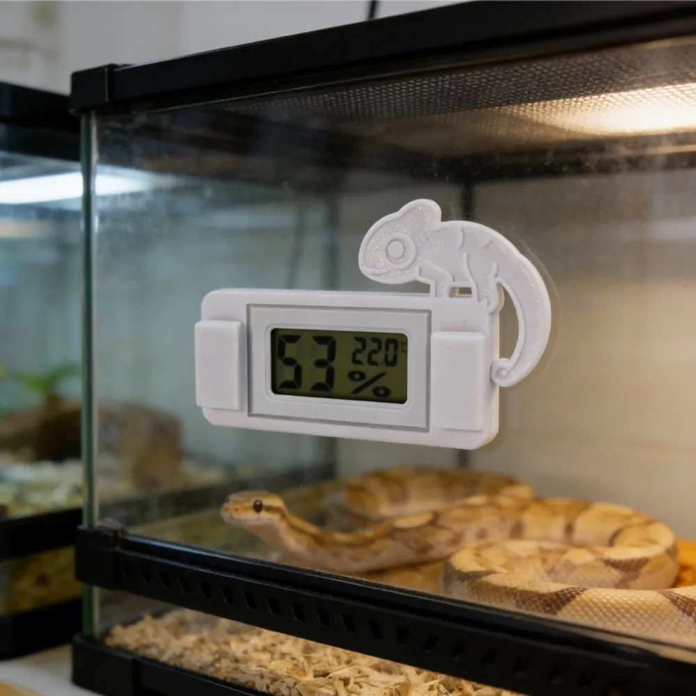 

Magnetic Reptile Thermometer Digital Display Mini Thermometer Hygrometer High Accurately Lizard Thermometer Feeding Tank