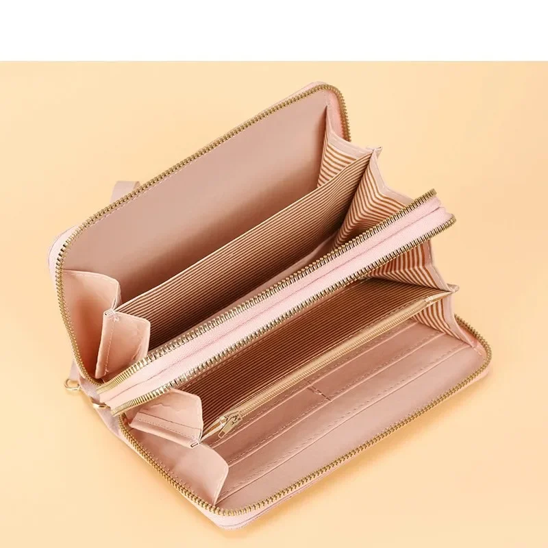 

Vintage Double Zipper Wallet for Women - Large Capacity Purse with Coin Pocket, Stylish Card Holder & Organizer