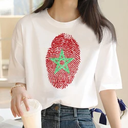 Maroc Morocco t-shirts women manga comic Y2K tshirt female comic streetwear clothes