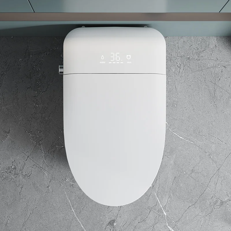 

IMBO Intelligent Smart Toilet with Tankless Bidet Wash, Auto Open Lid, 1.28 Gallons Auto Dual Flush, Heat Seat, Warm Wash/Dryer