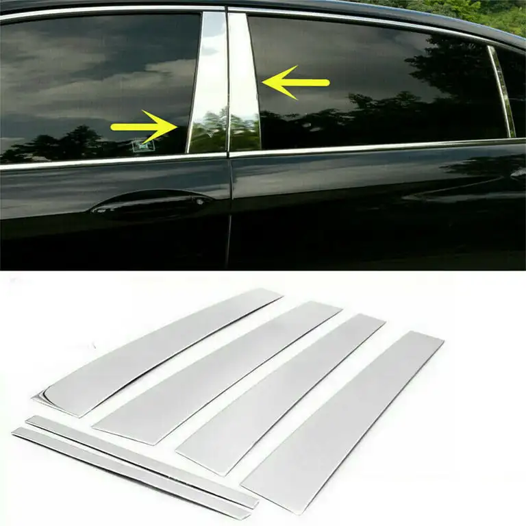 

Car Window Door Column Center B C Pillar Post Cover Trim Sticker For Honda Accord 2008 2009 2010 2011 2012 Chrome Plated