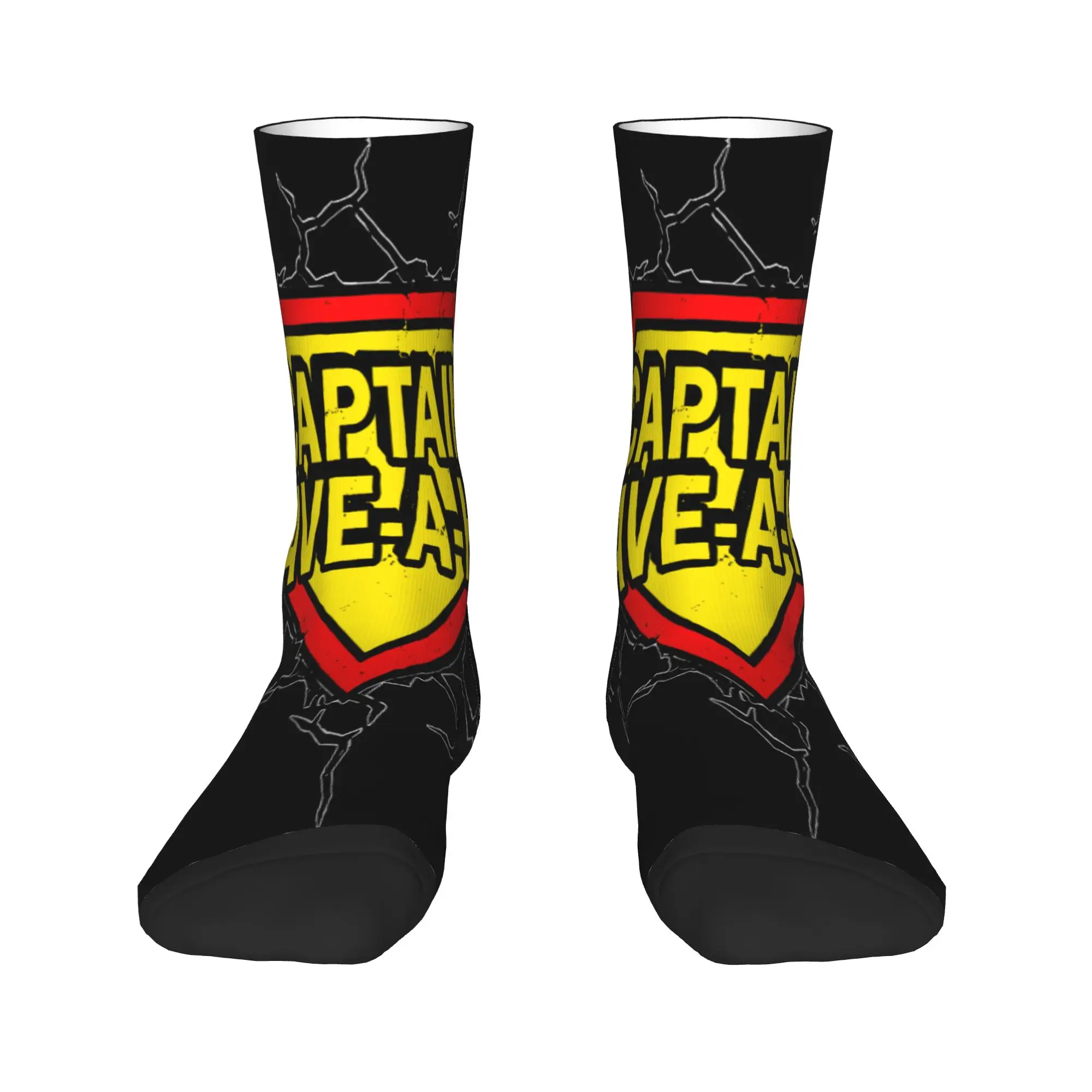 Captain Save a Hoe Costume Halloween Stockings  Graphic Funny Socks Autumn Non-Slip Socks Adults Men Cycling Comfortable Socks