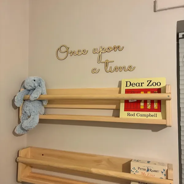 Once Upon A Time Wall Sign. Wooden Nursery Baby Bedroom Quote Sign. Baby Shower Gift. Nursery Children’s Bedroom Reading Corner