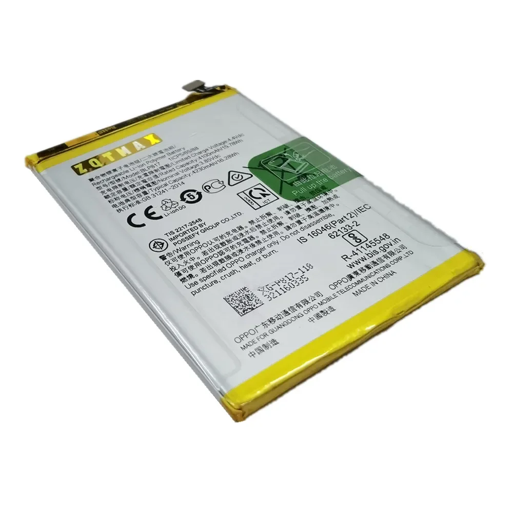 New Original A15s Battery BLP817 For OPPO A15 A15s A16K Phone Battery Batteries 4230mAh In Stock + Free Tools