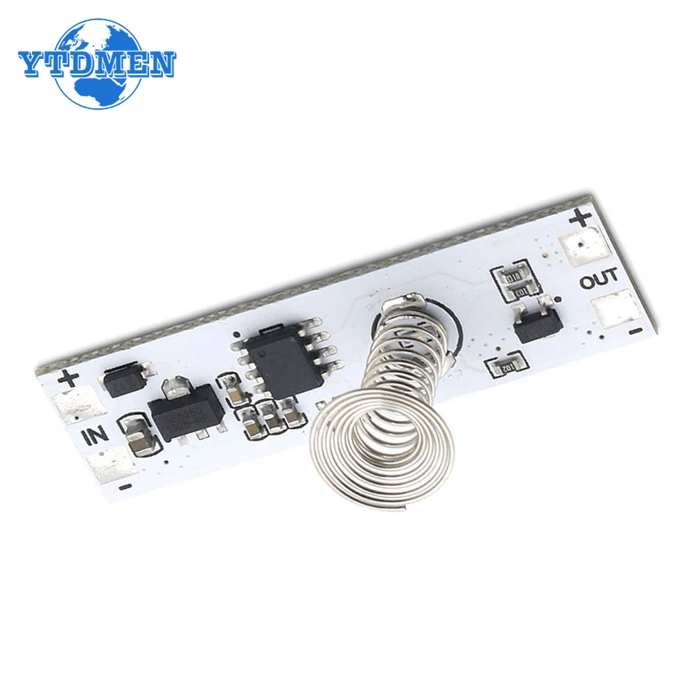 1PCS Capacitive Touch Sensor Switch Coil Spring LED Dimmer Control Switch Module 5V-24V 3A for Smart Home LED Light Strip