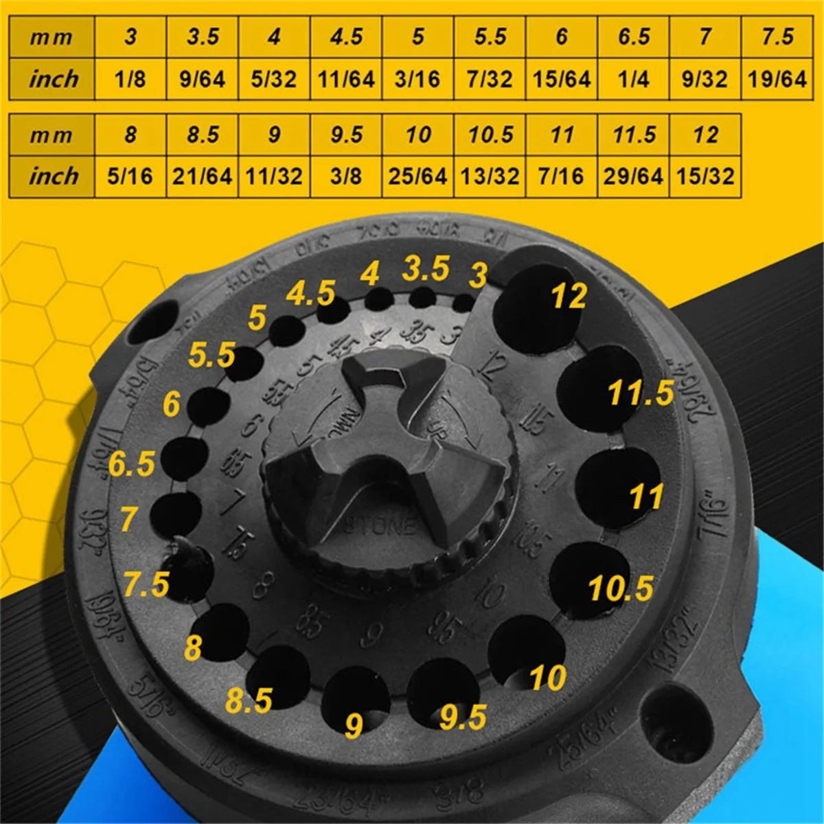 Power Drill Bit Sharpener for Twist Bits 3 to 12mm 19 Grinding Holes Drill Bit Sharpener Power Tools EU Plug