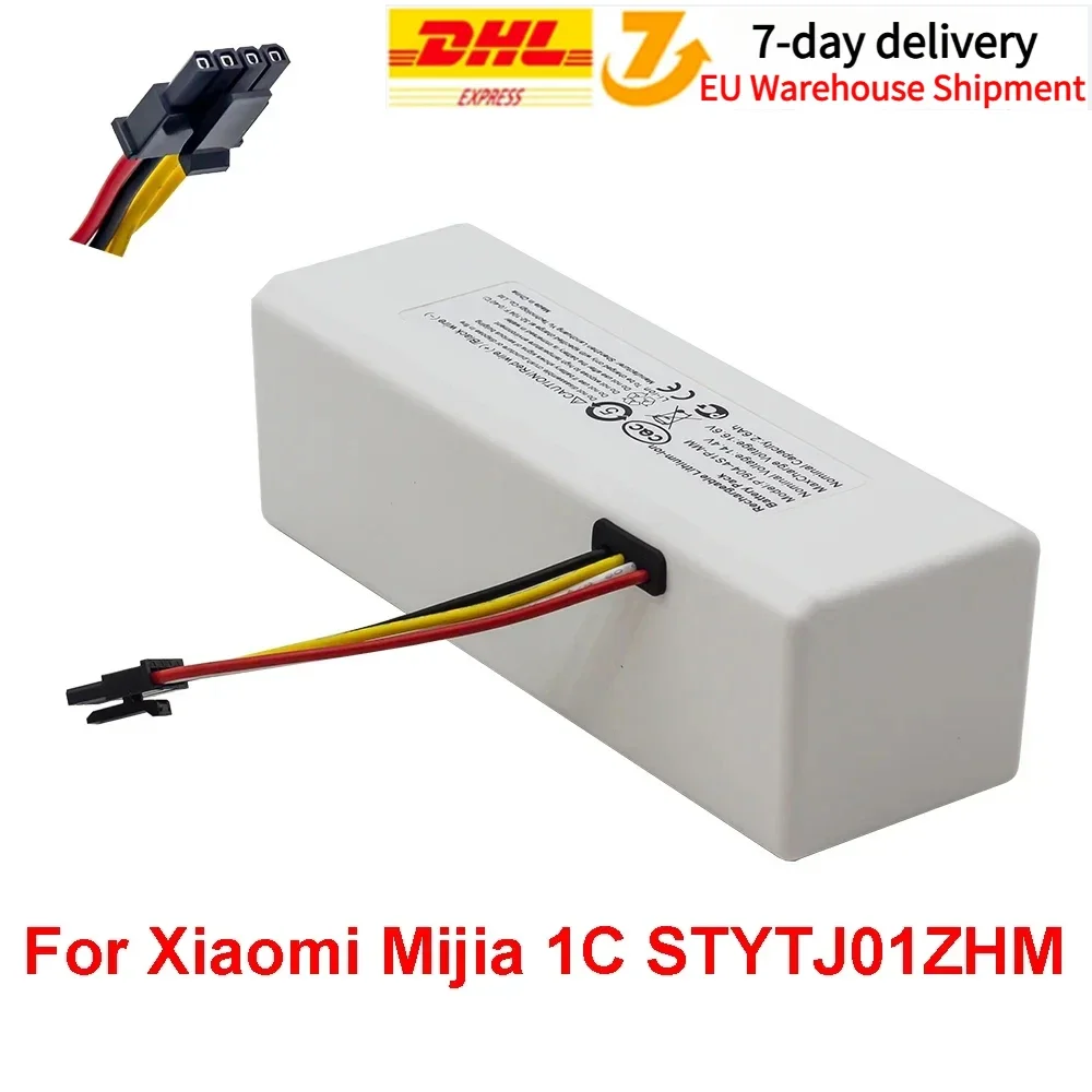 

14.4V 12800mah P1904-4S2P-MM Battery for Xiaomi Mijia 1C STYTJ01ZHM Robot Vacuum Mop Cleaner Accessories Parts Dropshipping