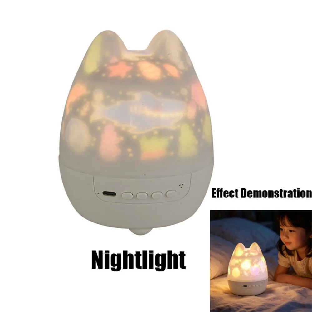 360 Degree Rotating Dreamy Ocean Projector Flexible Neck Ocean World Party Ambient Light Ocean-Themed USB Rechargeable