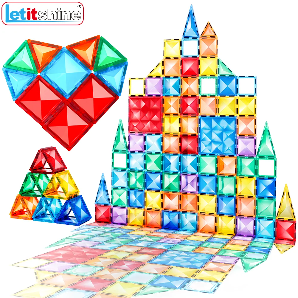 Große Größe Montessori Spielzeug Bildung magnetische Bausteine Magnet fliesen DIY Bau Puzzle für Kleinkinder Kinder Kinder Geschenk