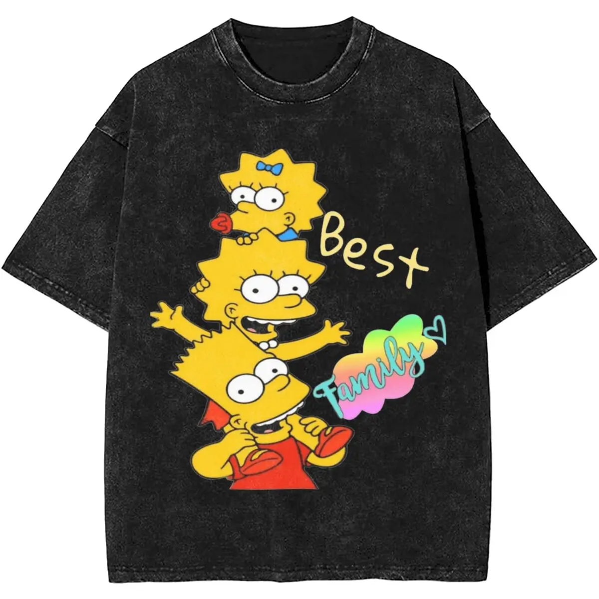 

Футболка Simpson Family Together, летние футболки в стиле ретро Y2K, 2024, повседневная футболка в стиле хип-хоп для мужчин, топы с короткими рукавами и принтом