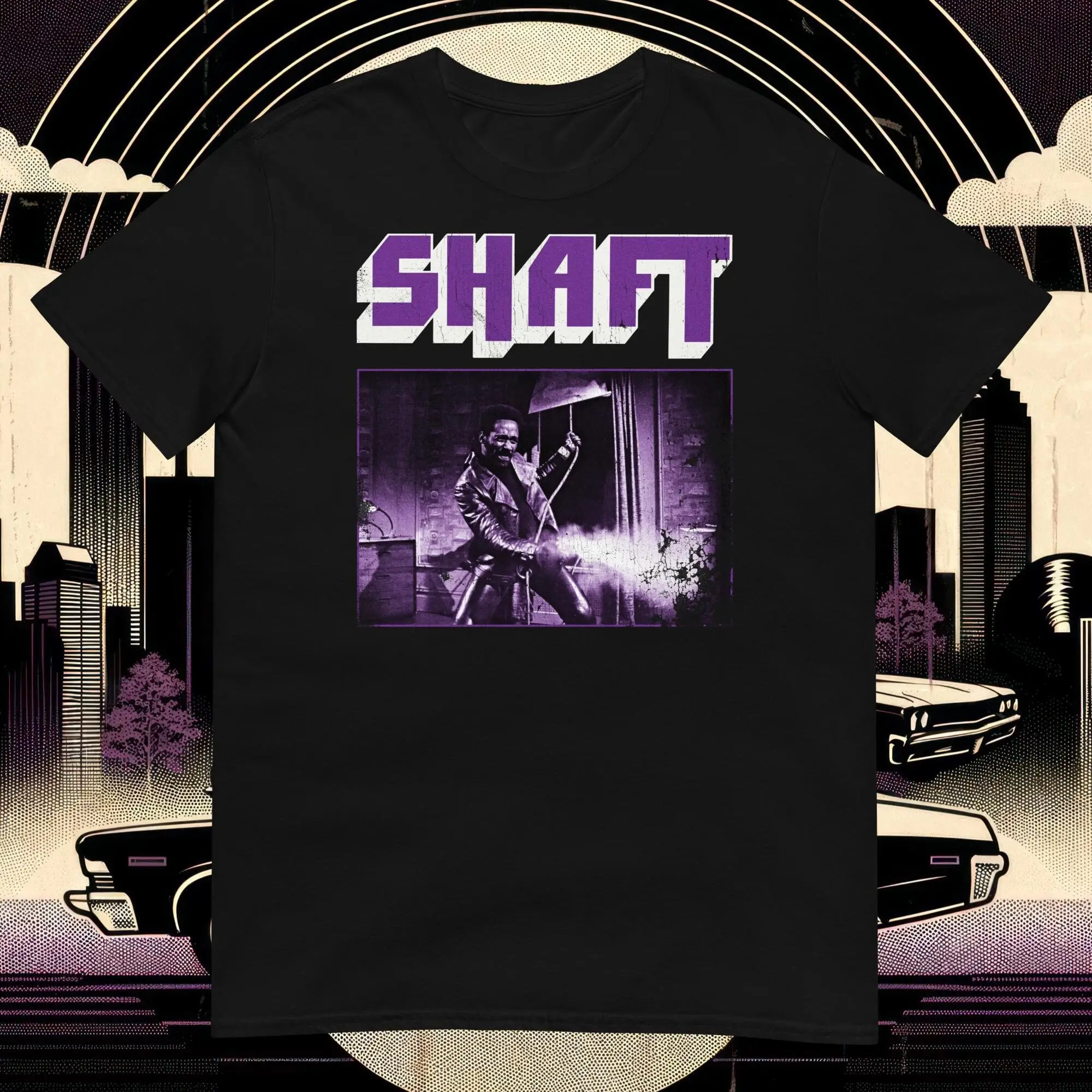 Shaft Distressed Purple Duotone Classic T Shirt