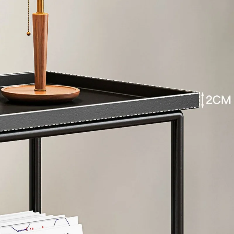 Multi-Functional Iron Side Table, Luxury Sofa Corner Table