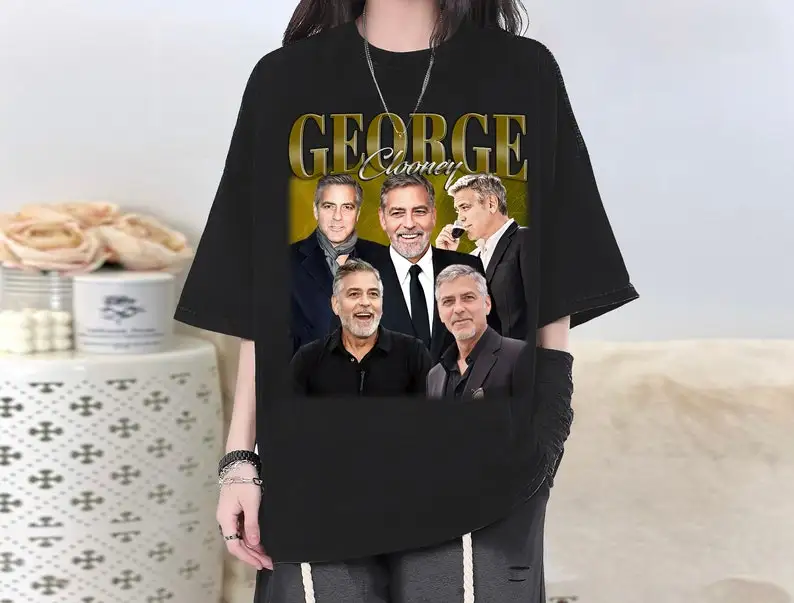 

George Clooney Retro T-Shirt, Unisex George Clooney Tee, New Movie Vintage T-Shirt
