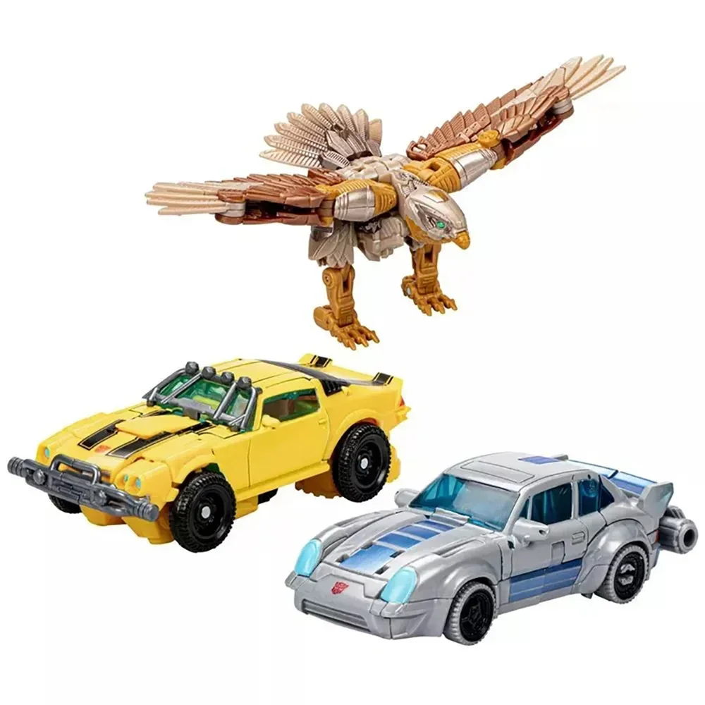 in stock Original TAKARA TOMY Transformers Rise of The Beasts Jungle Mission Bumblebee Airazor Mirage set Action Figure Gift toy