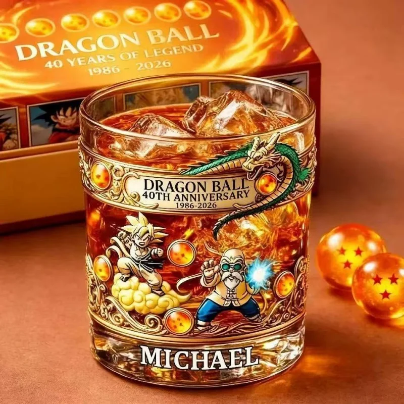 Image of Anime Dragon Ball 30. Jubiläum Whiskey-Tumbler Becher Son Goku Master Roshi Shenron Glas-Trinkgefäß Kaffeetasse Geschenk