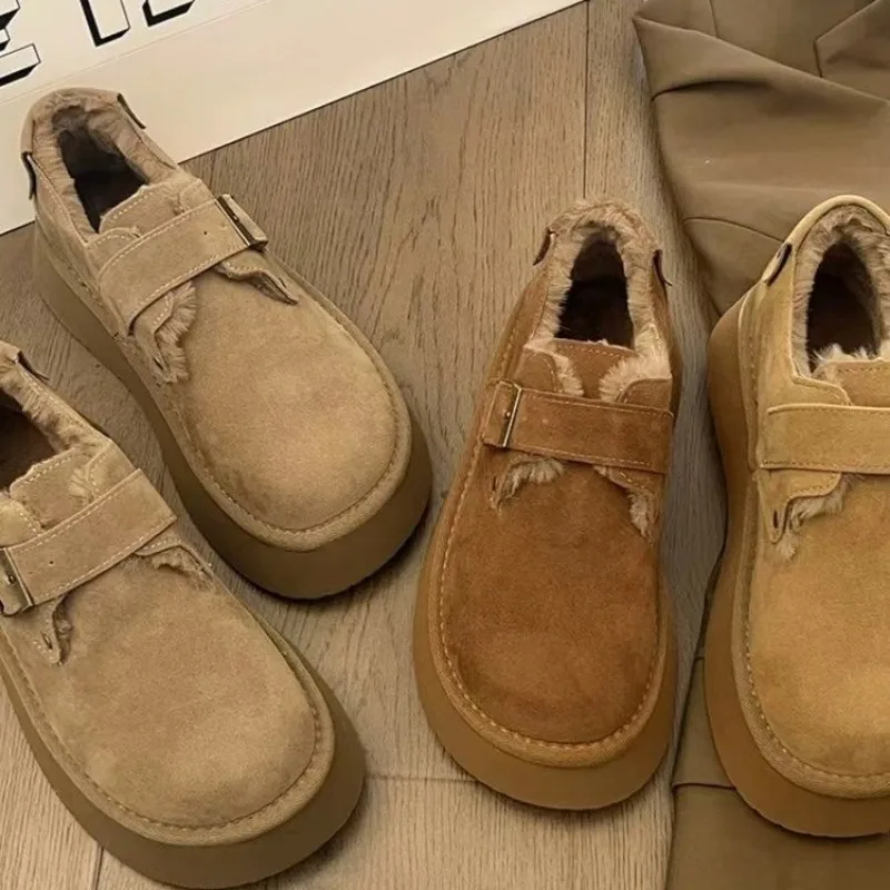 Winter Warm Women's Casual Shoes Fashion New Velvet Warm Le Fu Shoes Outdoor Anti Slip Women's Thick Soled Sports Shoes Mujer image 5