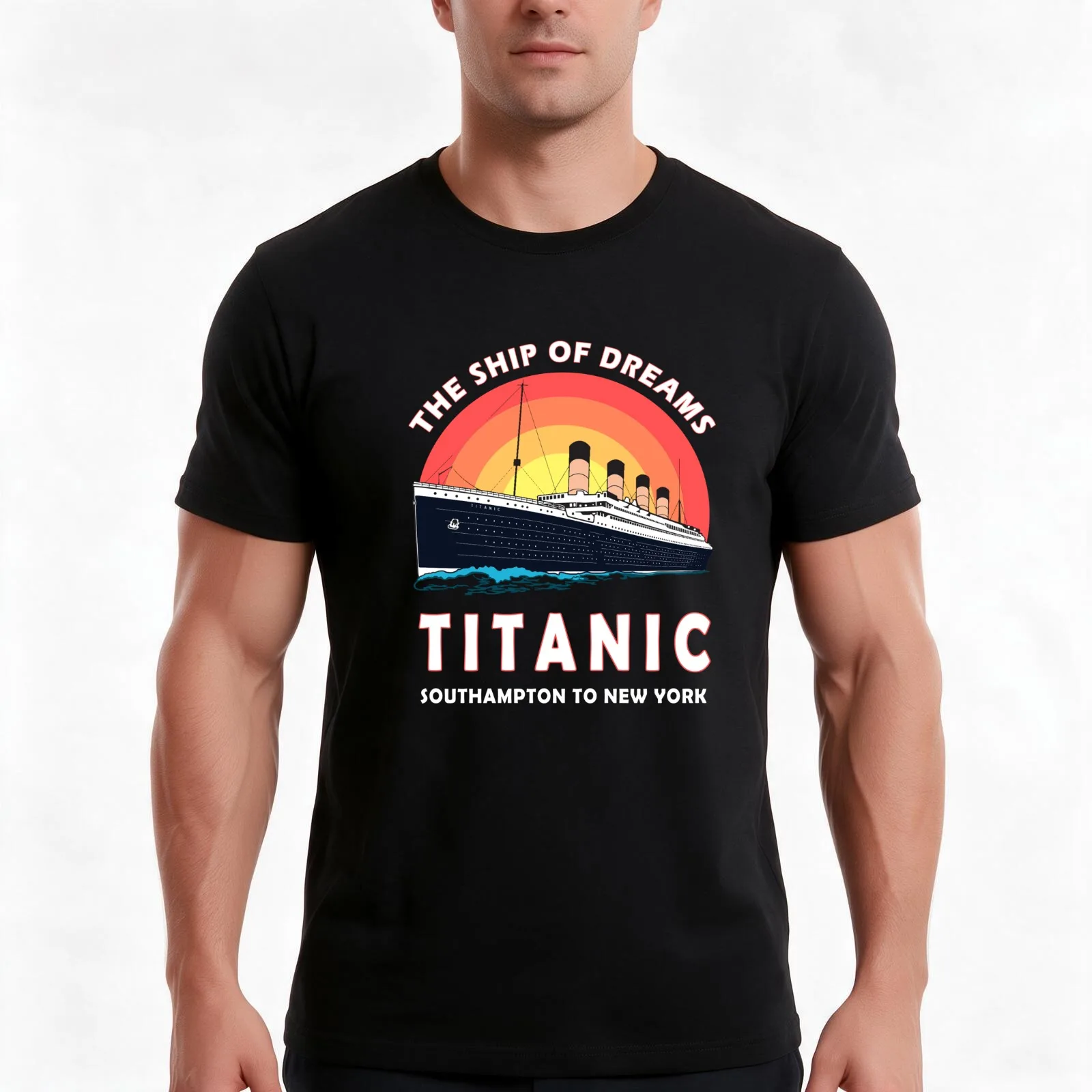 A 1912 Vintage Titanic Voyage Ship Cruise Gift T-Shirt, Summer Casual Cotton Tee, Oversized Streetwear Tops, Unisex Men Women