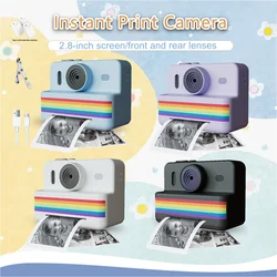 Macchina fotografica per bambini macchina da stampa istantanea regalo di compleanno di natale per ragazze ragazzi schermo da 2.8 pollici fotocamere istantanee per bambini per 3-10 anni