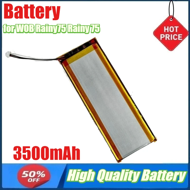 3500mAh Capacity Battery for WOB Rainy75 Rainy 75 Wireless Keyboard Battery