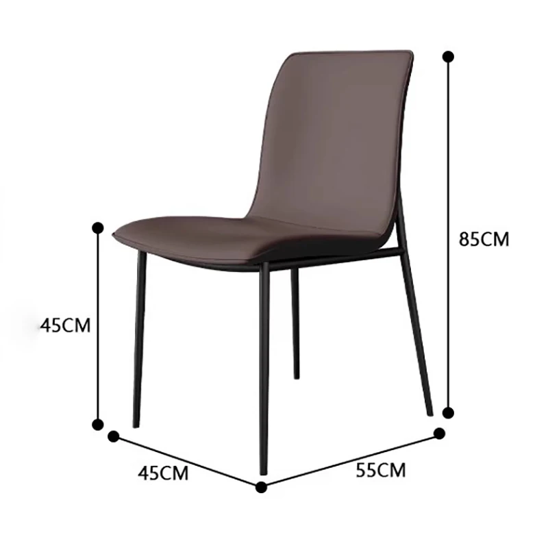 Set Of 2 Minimalist Dining Chairs Classic Luxury Premium Stackable Dining Chairs Aesthetic Nordic Chaise Restaurant Furniture