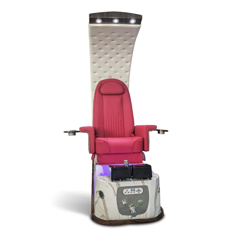 wholesale white moon shape tall foot spa pedicure massage chair pink electric sale