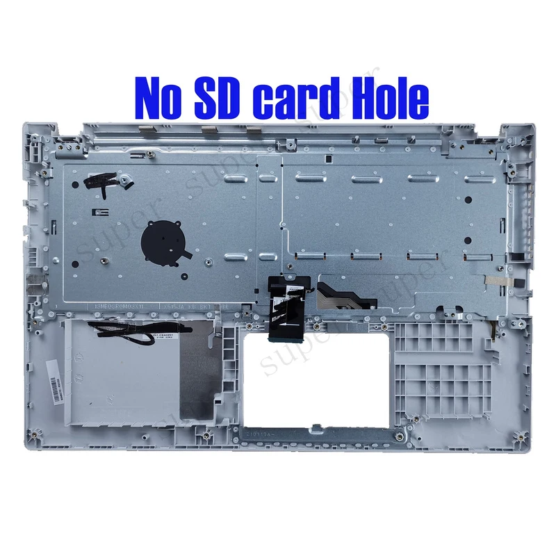 SSS+ US Silver Palmrest keyboard for Asus S515E S515EA S515D S515DA(No SD card hole)