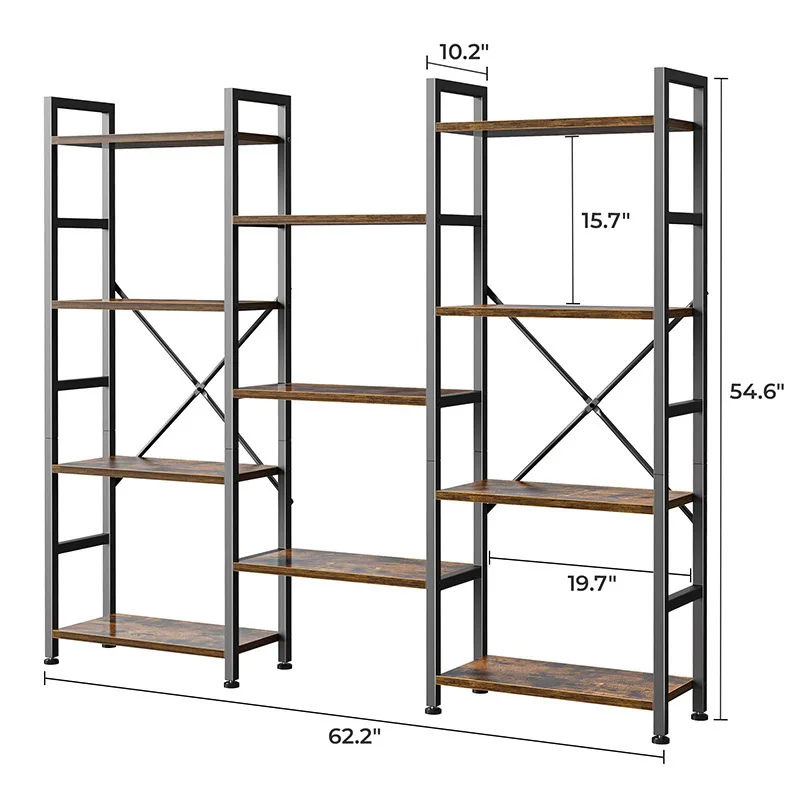 Composite shelf Multi-layer household bookshelf Open storage rack