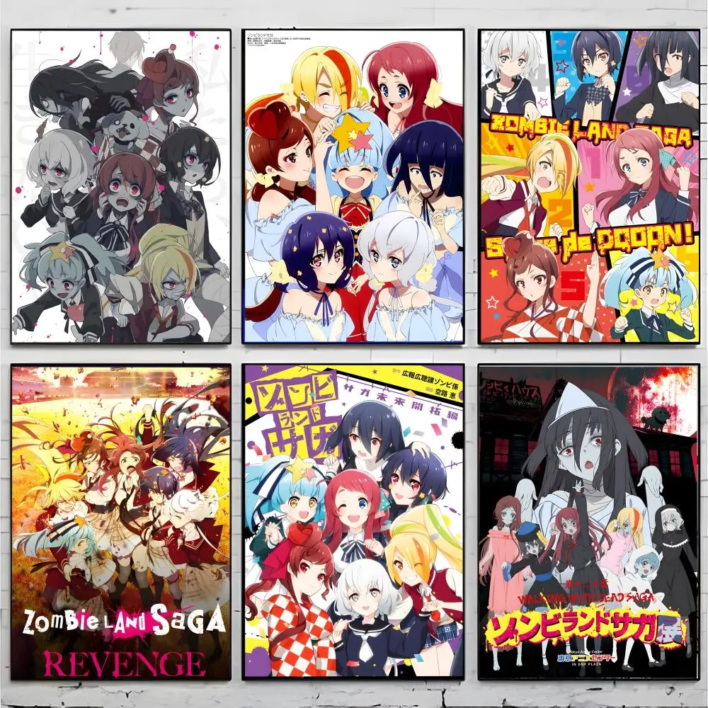 Zombie Idol Anime Z-Zombie Land Saga Poster Superior Home Space Pub Indoor Decorative Art & Home Decor