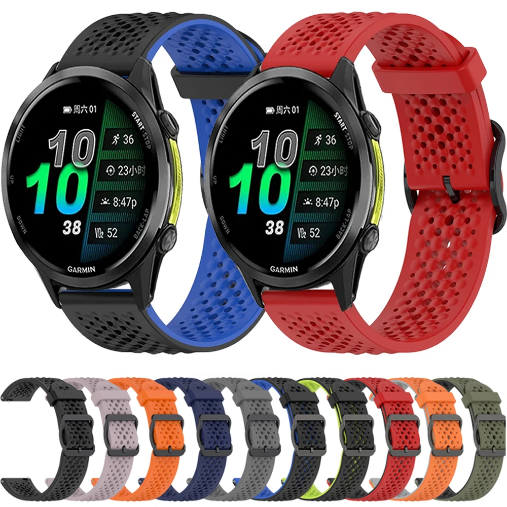 22mm 20mm Silikonarmband für Garmin Forerunner 970 965 955 265 255 70 170 55 165 Armband für Garmin 570 47mm 42mm/Active 6 Band