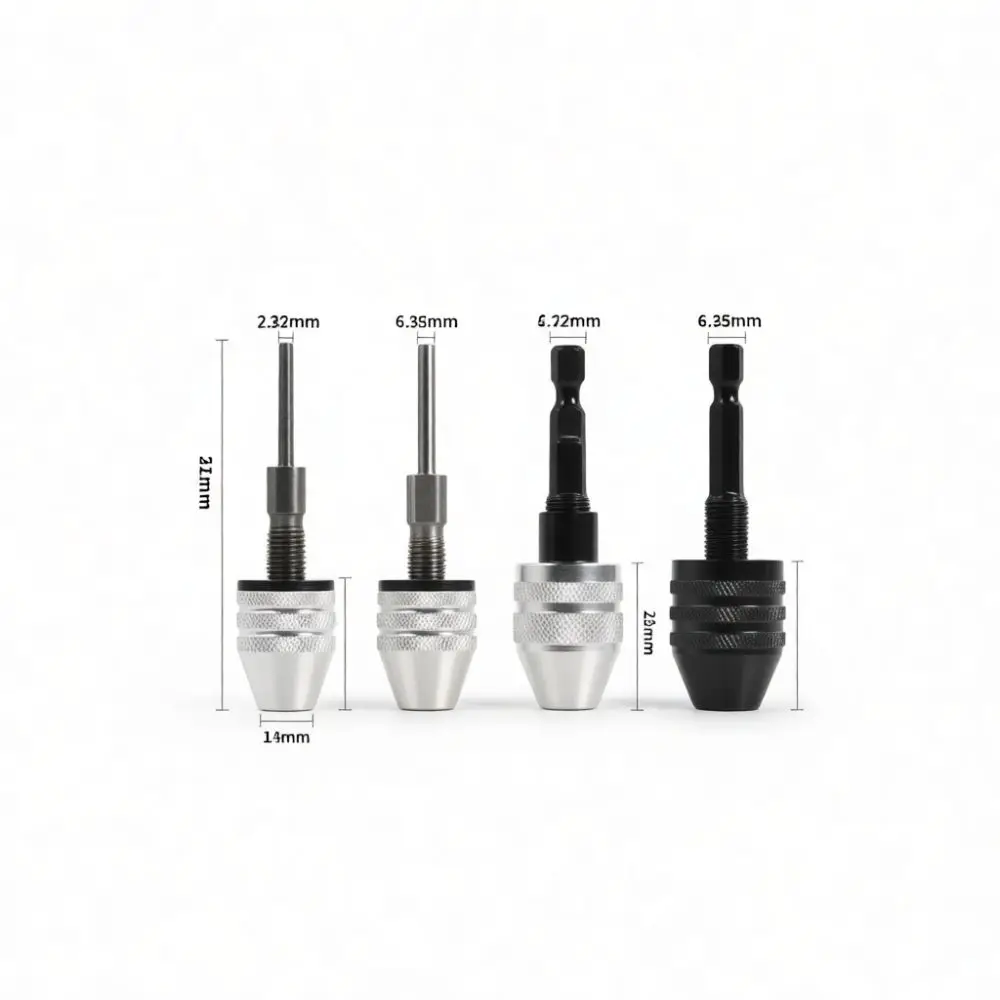 Quick Change Drill Chuck 0.3 To 6.5mm Hex Shank Three Jaw Self Centering Converter For Electric Grinder Jewelry Woodworking