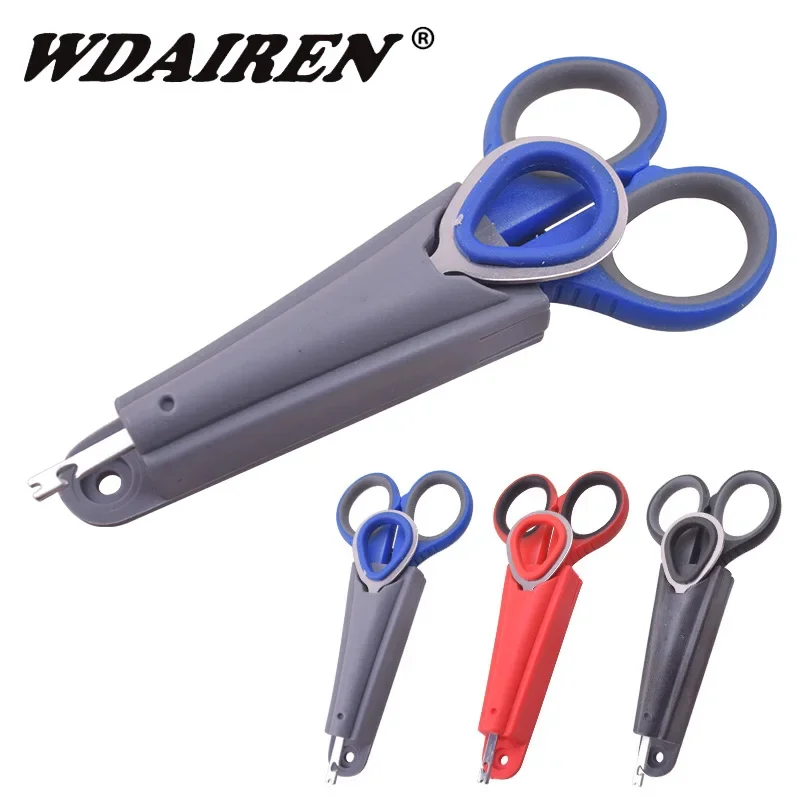 

Multifunction Stainless Steel Fishing Scissor Accessories Electrician Portable Scissors Plier Cut PE Braid Line Fishing Tools