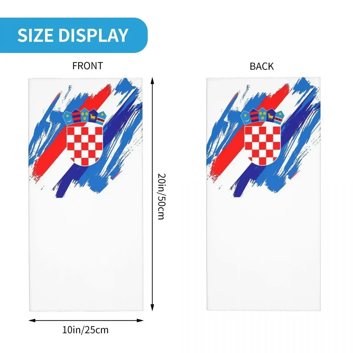 Croazia Football Flag 1 (2) Bandana Neck Cover Printed Mask sciarpa sciarpa da ciclismo calda Running For Men Women Adult traspirante