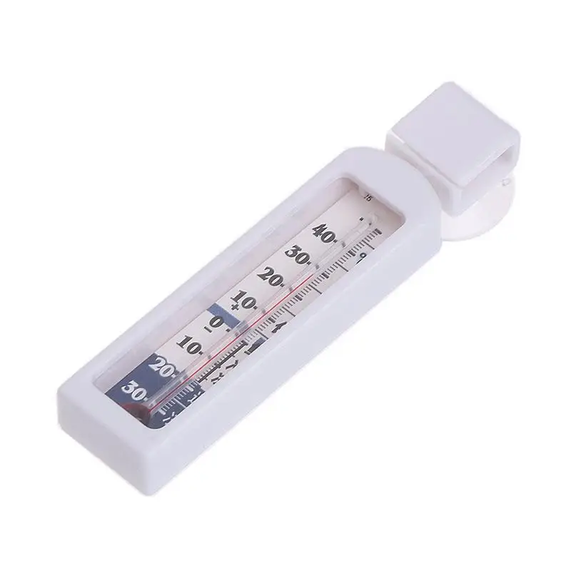 เครื่องวัดอุณหภูมิตู้แช่แข็ง1ชิ้นในตู้เย็นอุปกรณ์ตรวจวัดอุณหภูมิแก้วที่ใช้ในครัวเรือนเครื่องวัดอุณหภูมิห้องเย็น