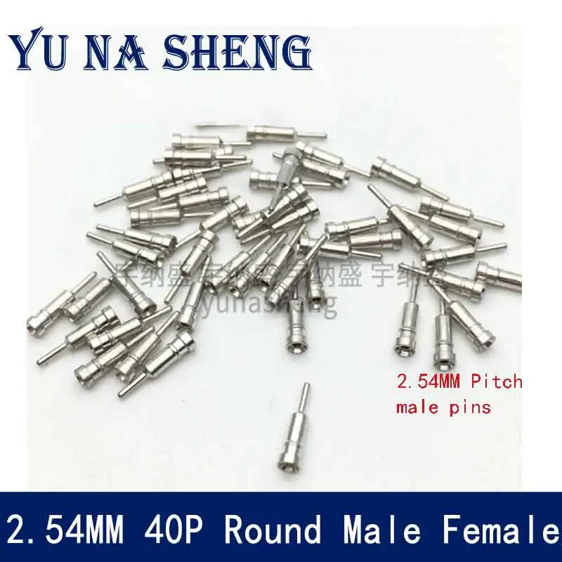 5PCS 2.54mm Pitch 1 * 40 Pin 2 X 40P Round Male Female Single / Double Row Pin Header socket Strip PCB Connector For arduino