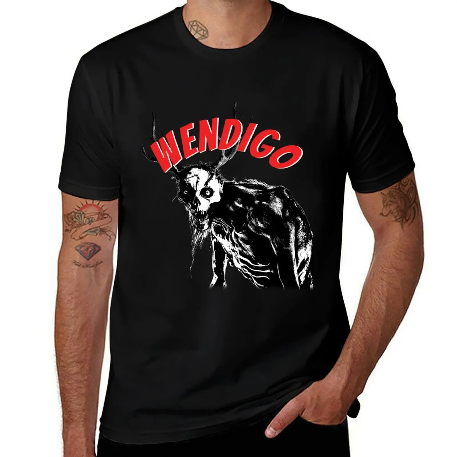 

Panthers' Wendigo Cryptid T Shirt T-Shirt t shirts for man pack cotton t shirts designer