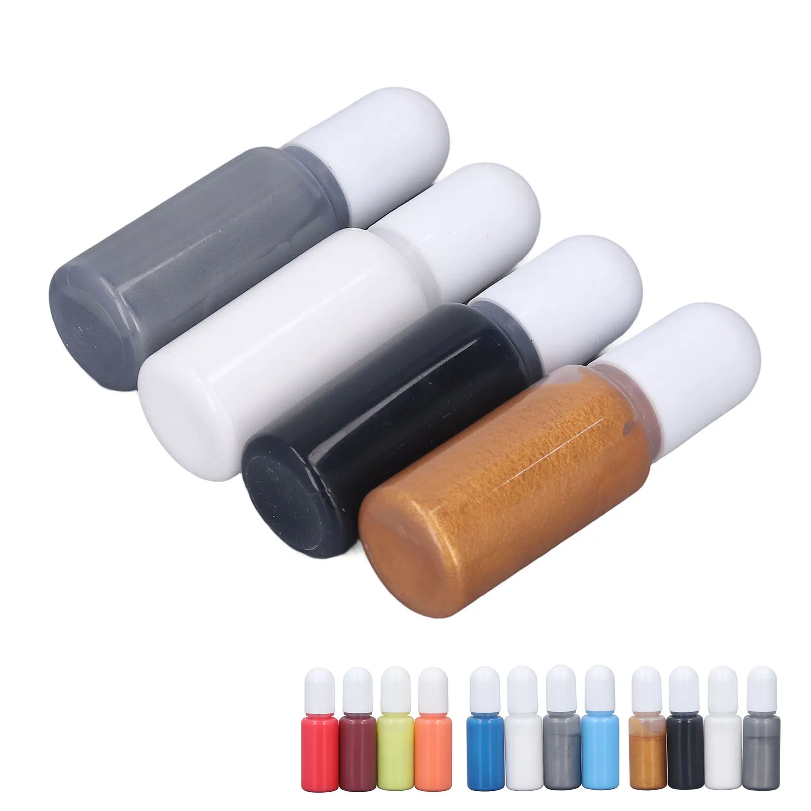 Resin Dye 4 Colors Safe Epoxy Resin Pigment Harmless Wide Applications High Concentration for Jewelry Making for Clothing