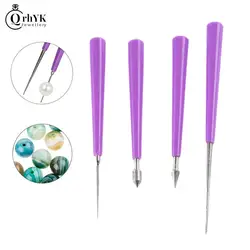 1set Hole Enlarger Tools Diamond Pearl Glass Beads Tipped Reaming File Reamer Jewelry Tools Diamond Needle File Sets Beading