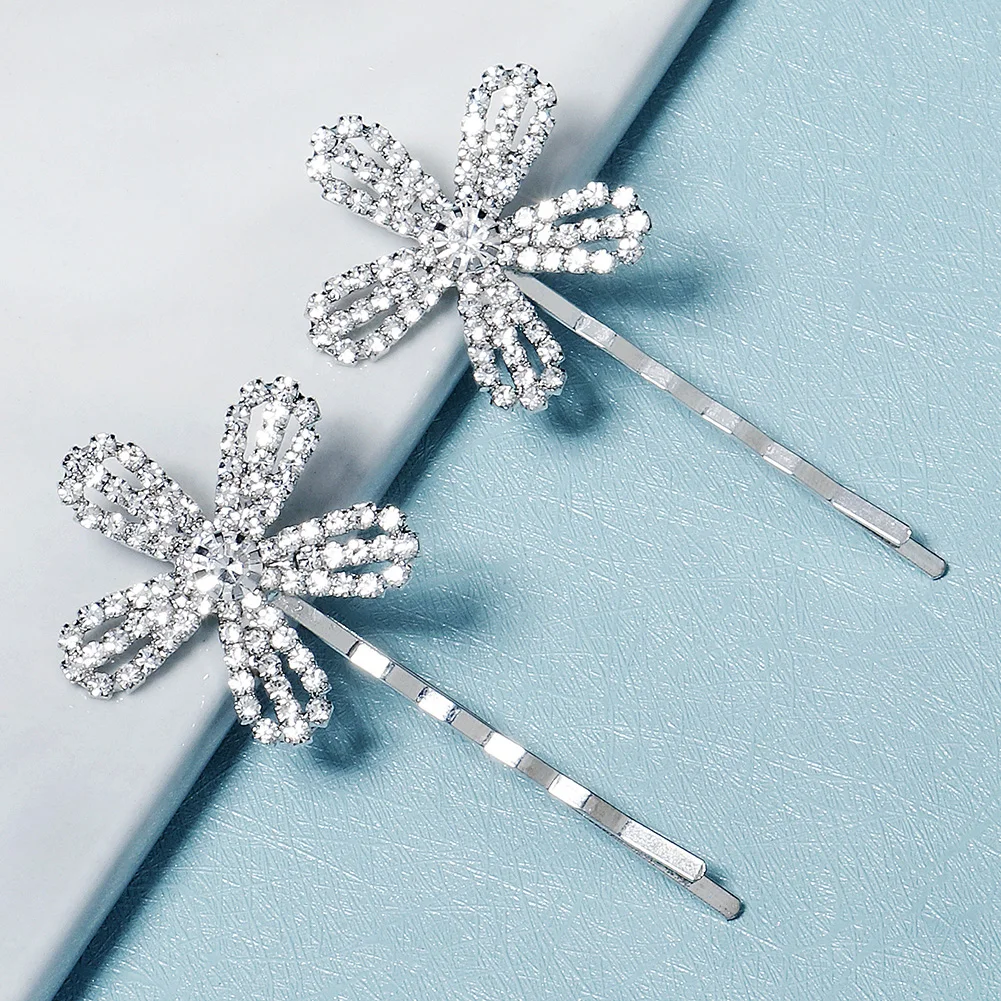 Zarte funkelnde Haarspange mit Strasssteinen, modischer Pony-Seitenclip für Frauen, tägliche Mädchen-Haar-Accessoires als Geschenk – Detail 12
