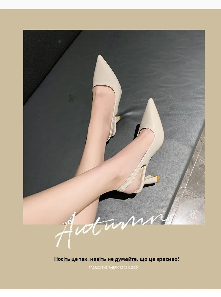 Sandalias retro de tacón grueso con punta abierta para mujer, zapatos de trabajo sin talón, profesionales, de corte bajo, a l...